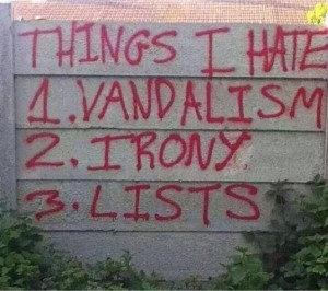 Hatred of lists