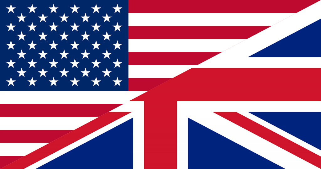 US and UK flags