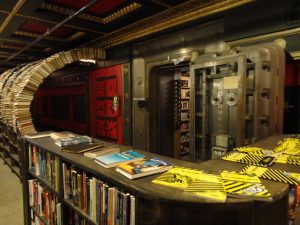 Book tunnel and vault at the Last Bookstore