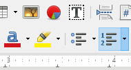 Making a numbered list in LibreOffice